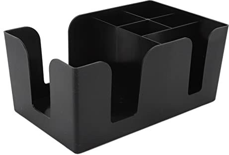 Hapivida Organizador de Estación de Café, Multifuncional ABS Vertical con 6 Compartimentos para Mostrador, Clasificador de Condimentos