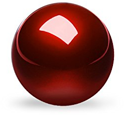 Perixx PERIPRO-304 55 mm Trackball - Glossy Finish - Speed - Red - Compatible with Other Trackball Mouse