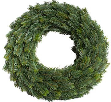 Künstlicher Edel-Adventskranz auf Strohkern, beidseitig gebunden (ca. 52 cm)