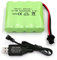Gecoty® 4,8V Akku, 2400mAh Wiederaufladbarer AA NiMH 4,8V Akkupack RC Auto Batterie mit SM Stecker für Ferngesteuerte Trucks, Beleuchtung, Elektrowerkzeuge