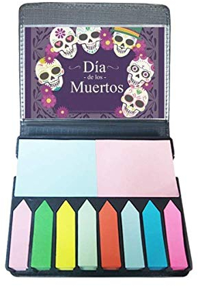 Skull The Day of the Dead Illustration Selbstklebende Notizzettel Farbe Page Marker Box