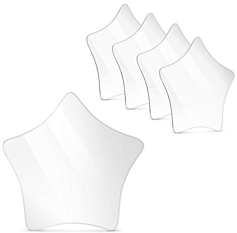 Navaris 5x Spiegelfolie Stern selbstklebend - 5er Set Deko Wand Spiegel Sticker Spiegelfliesen zum Kleben - Kinder Wandspiegel klein ohne Rahmen