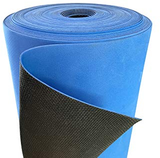 Nostra Trittschalldämmung, 1.5mm Stärke - rutschfeste Oberfläche für Klick- & SPC Vinyl, EVA Material mit PE-Folie - 20 m² pro Rolle, NostraSonic Antislip (5 Rollen, 100 Quadratmeter)