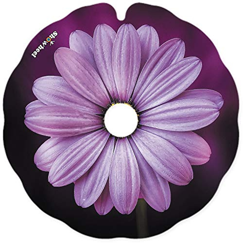 Flasque: Protège-Rayon Fauteuil Roulant (Paire) pour Main Courante de 51,51 à 52,50 cm de Diam. Extérieur, Fixation Ronde - Purple daisy