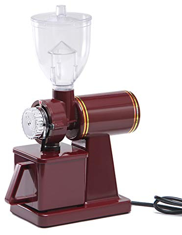 RANRANHOME Electric Burr Mill Coffee Grinder Adjustable Coffee Bean Powder Grinding Machine with 8 Grind Settings, for Espresso, Drip Coffee, French Press And Percolator Coffee,Red,220v
