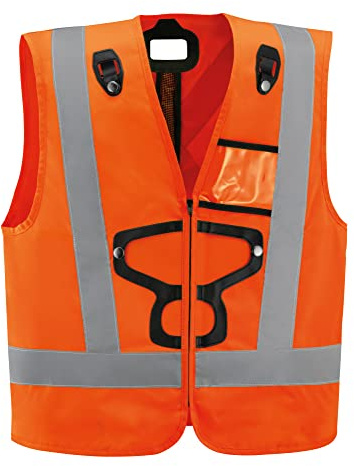 PETZL, Hi-Viz Vest for Newton Harnesses, Giubbetto Preformato per Imbracature, Arancione, Unica, Unisex-Adulti