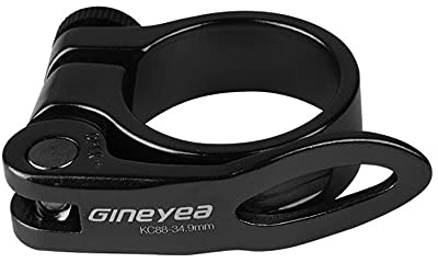 Cierre de sillín o abrazadera tija de sillín bicicleta con palanca de liberación rápida para Mountain Bike (MTB) o carretera de 31,8MM / 34,9MM Negro