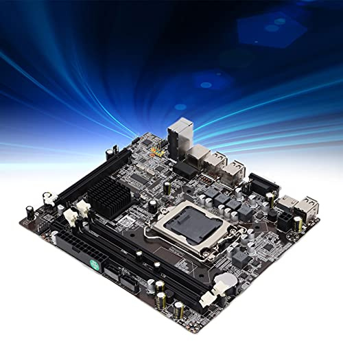 CCYLEZ Carte Mère D'ordinateur DDR3, Carte Mère de Jeu PC Simple Double Canal 1066/1333/1600, Carte Graphique Intégrée pour Processeur I7 I5 I3, LGA 1156