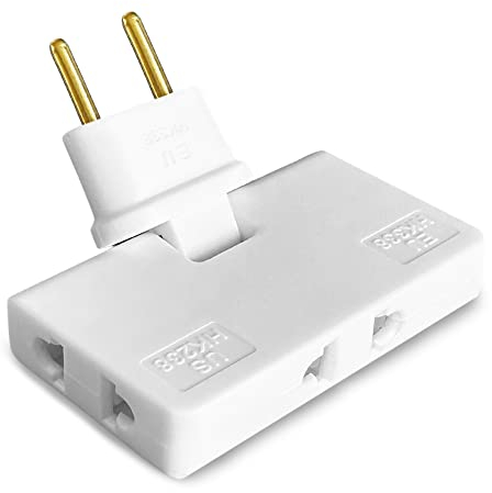 Multipresa Piastra Derriere Mobile con 3 prese | Presa piatta con connessione girevole a 180 | Multipresa a muro con adattatore EU-US | Presa multipla 10 A/250 V | Multipresa extra piatta | Multipresa