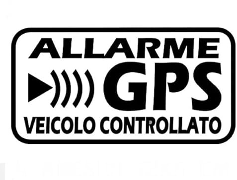 4 Stück Aufkleber Alarm GPS Fahrzeug kontrolliert Sicherheit Auto Diebstahlschutz Aufkleber Innen Auto Motorrad Truck Wohnmobil Fahrrad Roller (Schwarz)