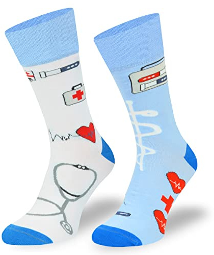 SKIETY Bunte Interessante Socken - Lustige Seltsame Socken - Verrückte Ausgefallene Socken - Skurrile Socken für Erwachsene - Baumwolle - für Frauen Männer