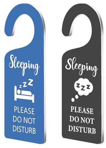 CHGCRAFT 2 Pack Do Not Disturb Door Sign Engraved Acrylic | Clear Acrylic Door Hanger with Engraved Do Not Disturb Text for Home Bedroom Hotels and Hospitals