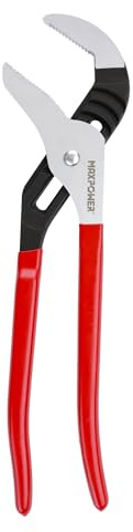 MAXPOWER 16 inch Water Pump with Pliers Straight Jaw, Adjustable Tongue and Groove Plier, Slip Joint Plumbing Pliers