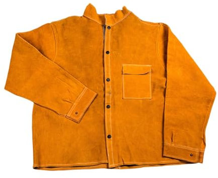 predolo Schweißerschürze, Schweißerjacke, Feuerfest, Wärmeisolierend, für Herren Und Damen, Werkstattmantel, Beinschutz, Mehrzweck, mit Langen Ärmeln, l