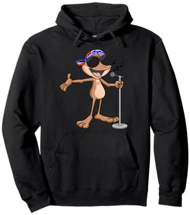 El Coqui Cantante Puerto Rico Flagge Bandana Mikrofon Salsa Pullover Hoodie