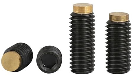 YUANYAO Acciaio al Carbonio Grado 12.9/304 SS Vite a Testa Esagonale incassata/Vite a Testa in Rame scanalata/Vite di Arresto con Testa in Rame M3-M12(Black,1pcs M12x30x8x2)
