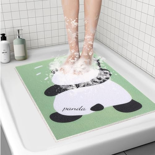 LY4U Tappetino Doccia in Luffa Antiscivolo, Tappetino per Piatto Doccia in PVC Morbido, Tappetino da Bagno Antimuffa per Aree Doccia Bagnate