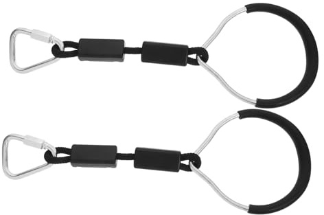 BESPORTBLE 2 Stück Kinder Kletterringe Turnringe Aus Robustem Kunststoff Weich Überzogen Schwarz Spielgeräte Für Garten Outdoor Fitness Training