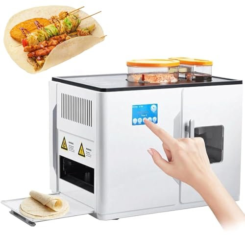 machine a pancake professionnel, appareil pancake électrique, Machine à roti entièrement automatique 1800 W, machine à roti électrique, pour Chapati, tortilla à la farine, Dosa, Tawa, crepiere