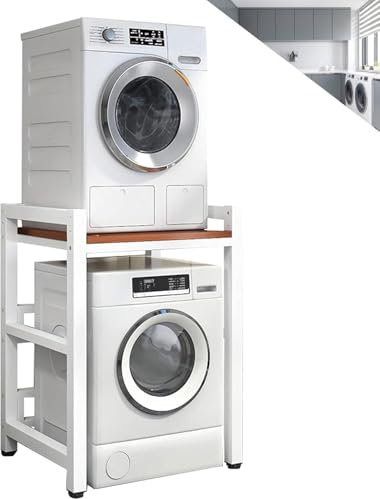 Étagère de rangement multifonctionnelle pour lave-linge, sèche-linge et lave-vaisselle – Étagère de rangement robuste d'une capacité de 400 kg pour salle de bain, cuisine, balcon et buanderi