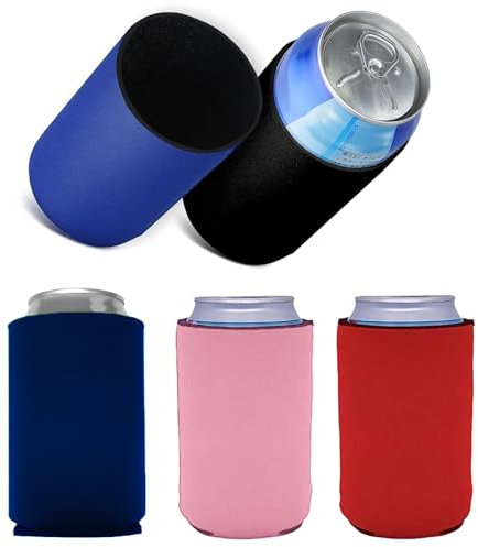 5 Pack Beer Cooler Sleeve, Insulated Can Coolers for Beer Bottles and Cans, Non-Slip Design in Navy Blue Red Black Dark Blue Pink, Ideal for Bars Outdoor Events and Celebrations