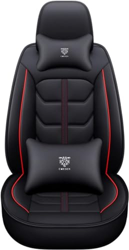 MounSgk Coprisedili per auto adatti per Alfa Romeo Giulia Mito Stelvio GT Giulietta Premium sedili proteggono l'interno, nero rosso lusso