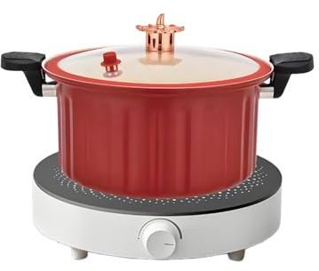 Derwrtup Antiadhésif - Poêle de cuisine antiadhésive avec poignée pour soupe sauce cuisson frites cuisinière à induction camping