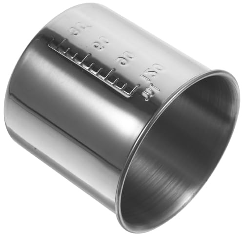 BAZEITFLOW Tasse Doseuse Inox Épaisse avec Graduation Précise pour Cuisine Mesureur Multi-usage pour Ingrédients Secs et Contenant à Riz Pratique pour Usage Domestique