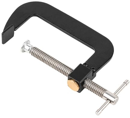 Morsetto a G rapido da 4 pollici 0-100 mm per la lavorazione del legno Costruzione in acciaio resistente Vite trapezoidale antiscivolo Manico ergonomico Morsetto a presa rapida per la lavorazione del