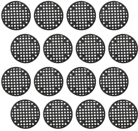 Tofficu Rete Fondo Vaso Piante Rotonda in Plastica Nera 100 Pezzi | Fiori e Coltivazione, Riduce la Perdita di Terreno, Formato Confezione da 100 Pezzi