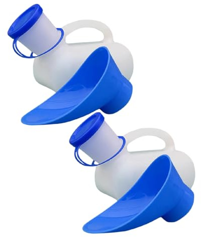 Reiseurinale für Männer Auslaufsicheres Unisex-Urinal mit Großkapazität | 1000 ml Urinbehälter mit Trichterdeckel Frauen Männer Urinal, Tragbare Camping-Toilette, Wandern, Backpacking, Angeln,