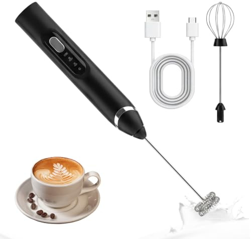 XAVURO Batidor Eléctrico Matcha,Mezclador Eléctrico-Dual-Spiral Whisks | Recargable Electric Milk Frother Handheld - Dual-Spiral Whisks, Portable Foam Maker for Coffee, Latte, Cappuccino, Matcha