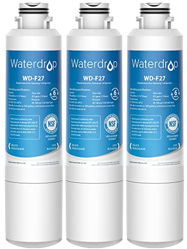 Waterdrop Filtre Frigo Remplacement pour Samsung® DA29-00020B, 3 Pack | Compatible avec Samsung® DA29-00020B, Réfrigérateur HAF-CIN EXP, DA29-00020A, DA29-00019A, DA97-08006, Kenmore 46-9101