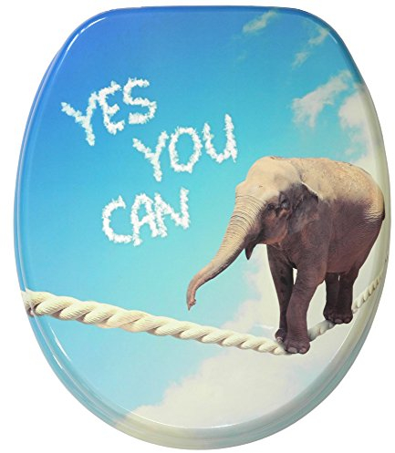 Sanilo WC Sitz mit Absenkautomatik, hochwertiger Toilettendeckel, einfache Montage, stabile Scharniere, Yes You Can