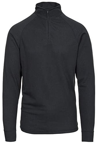 Trespass Men's Wise360 Quick Dry Zip Base Layer Top, Black, M UK