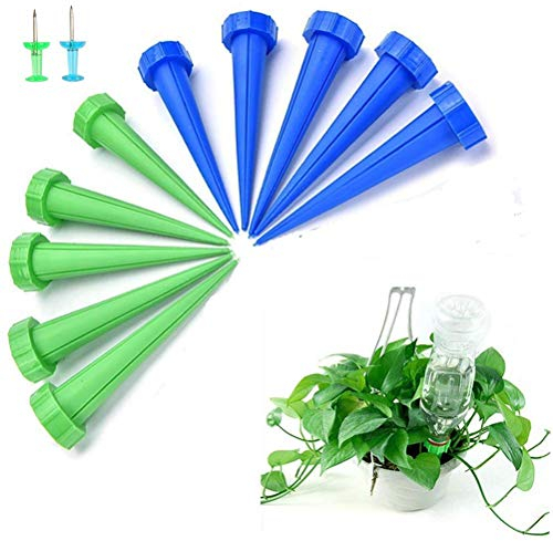 LATERN 12 Stücke Automatische Pflanzenbewässerung Spitze, Pflanzenbewässerung Tropfbewässerungssystem für Garten, Haus, Indoor, Outdoor (Inklugeben 2 Reißzwecke)