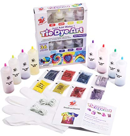 TBC The Best Crafts 8 Colours Tie Dye Kit. with Bonus Tie Dye Powder Refiils Packs