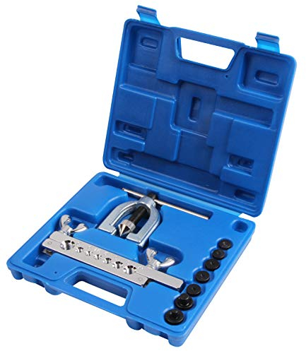 LLCTOOLS Kfz Dog Bremsleitung Bördelgerät | Kfz-Werkzeugausrüstung | Bremsleitung Werkzeug | Doppel Bördelwerkzeug Satz für Kfz Bördeln | Autowerkzeug-Set