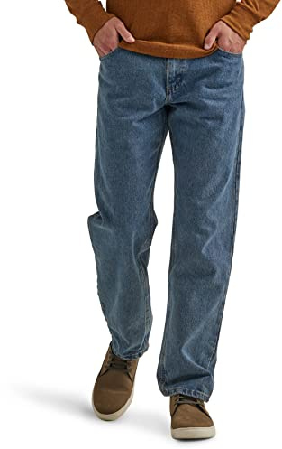 Wrangler Authentics Herren Classic 5-Pocket Relaxed Fit Cotton Jeans, Stonewashed, 38W / 30L