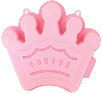 CÉCOA • Kuchenform Krone • 100 % lebensmittelechtes Silikon • backofen- und gefrierfest (-40 °C bis + 220 °C) • Einfaches Herauslösen • 22,6 x 22 x 4,3 cm • Ideal für Kindergeburtstage