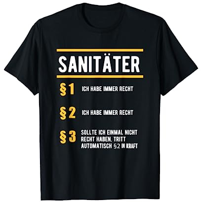 Rettungsdienst, Rettungs-Sanitäter, Notfallsanitäter I T-Shirt