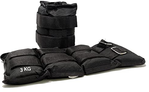 ECOVELO FFitness Poids poignet et cheville Wrist/Ankle Weights (2 x 3 kg) avec sangle réglable | Poids pour renforcement musculaire et arts martiaux