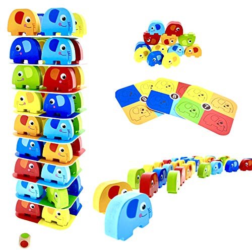 RB&G Spiel Pädagogisches Kinderspiel Puzzle ab 3 Jahre Spiele ab 3 Jahren Holzpuzzle Puzzle aus Holz Stapelspiel Brettspiel ab 3 Jahre