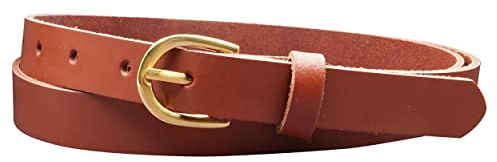 Vascavi Ledergürtel, 2 cm breit, Echtes Leder, Unisex Gürtel für Damen und Herren, MADE IN GERMANY, AM110-SL