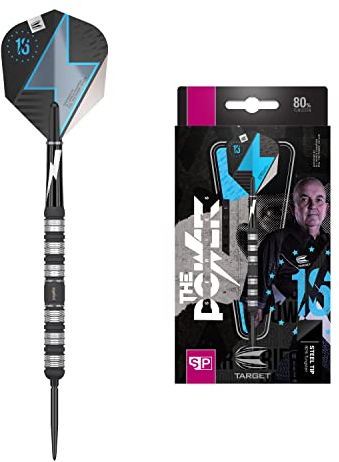 Target Darts Phil Taylor Power Series Schwarze Wolfram Swiss Point Steeldarts-Set Dartpfeile (21 gr)