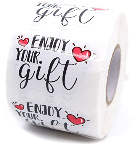 Cute Enjoy Your Gift Sticker,Funny Small Business Stickers for Mail Envelopes Shipping Package Packaging 500 PCS