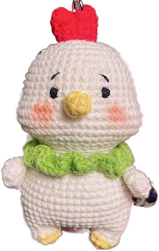 TATSEN Cute Handmade Wool Crochet Zodiac Chick Keychain Bag Hanging Knitted Crochet Wool Pendant