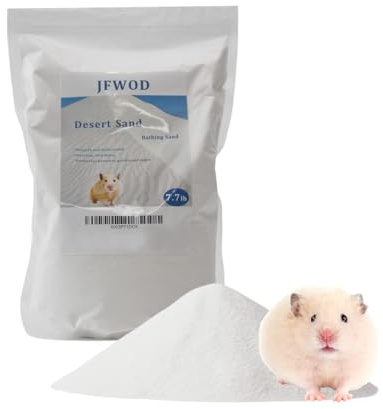 JFWOD Hamster Bath Sand, 7.7lb Dust Free Desert Sand or Potty Litter Sand for Hamster Chinchillas Gerbil Syrian Mice Small Animals