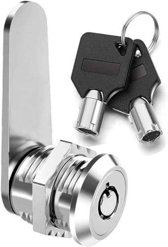 Litensh Serratura a camma tubolare con chiavi diverse, serratura per cassetta postale, serratura a cilindro per armadietto, serratura per cassetta delle lettere porta cassetti armadietti (16 mm)