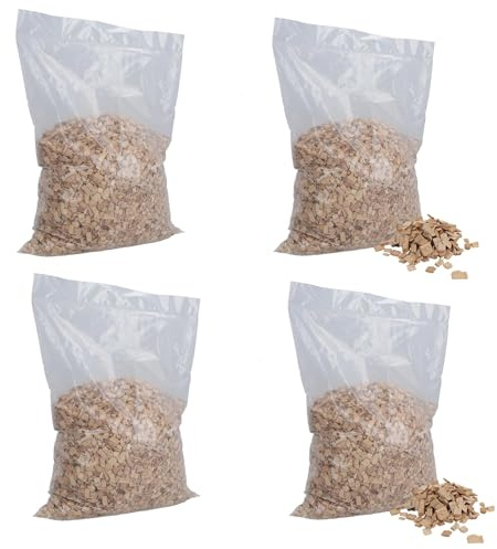 AB Tools 4pk of 6 Litre Natural Coarse Beech Chips Bird Parrot Cage Bedding Covering
